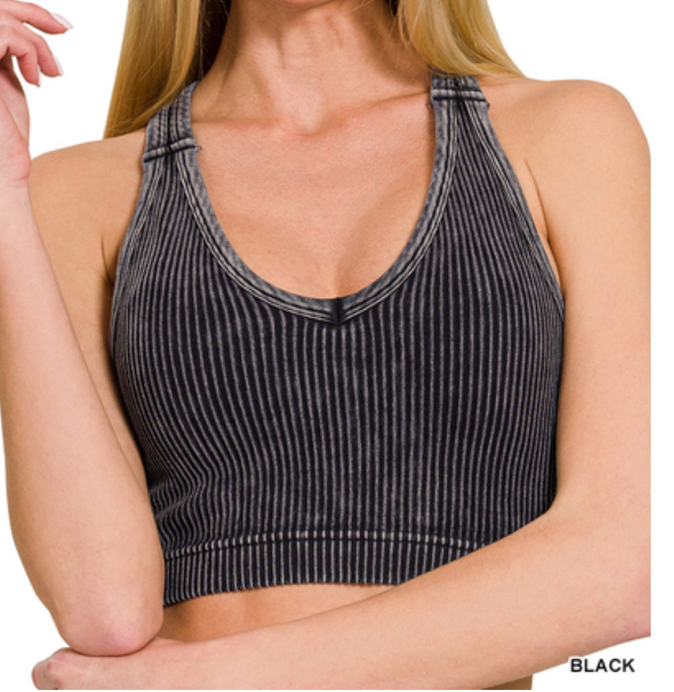 Washed racerback tank