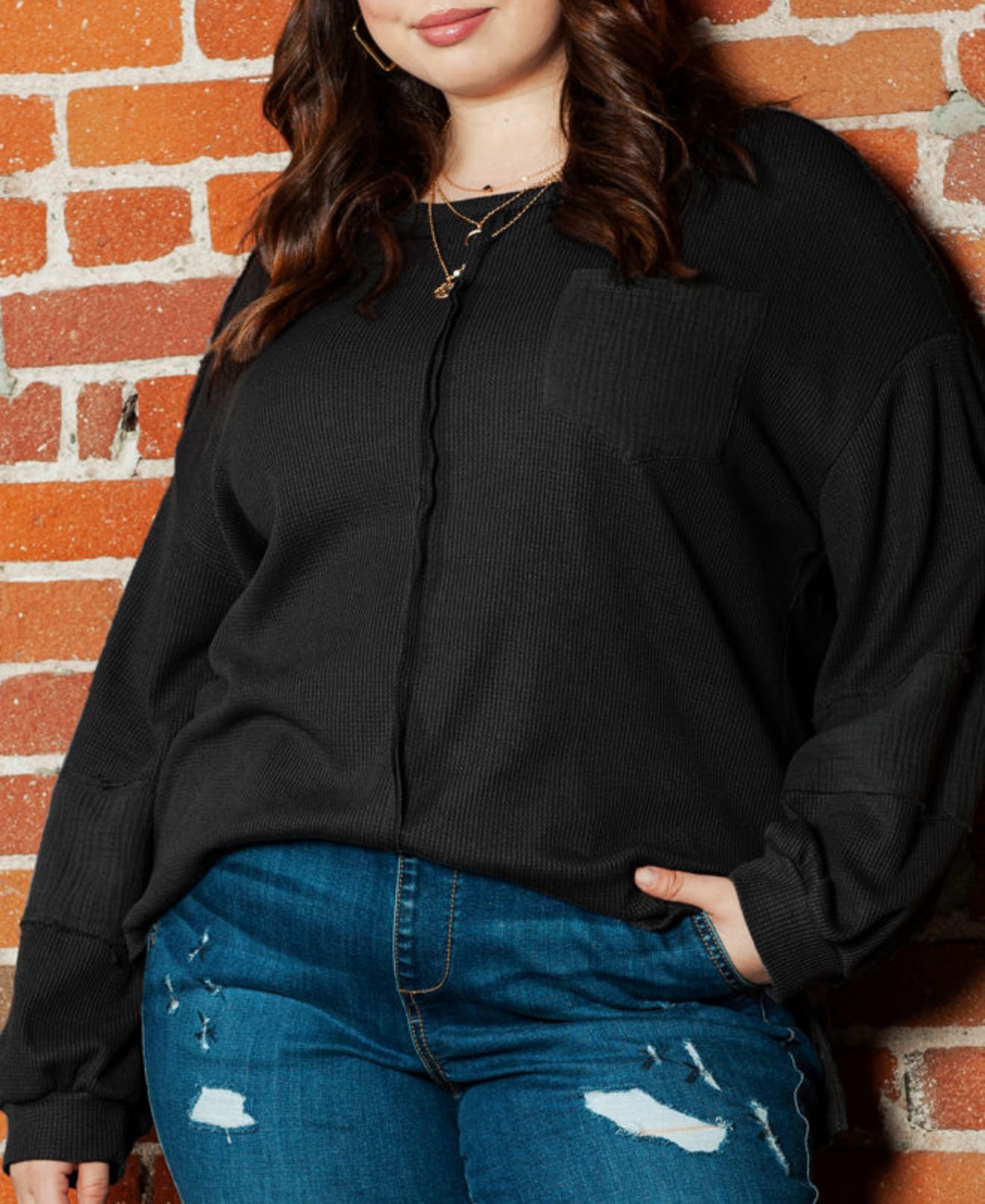 Black Exposed Seam Patch