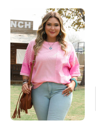 Pink stripe patchwork