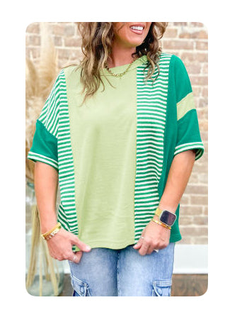 Green stripe patchwork