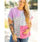 Leopard color block patchwork